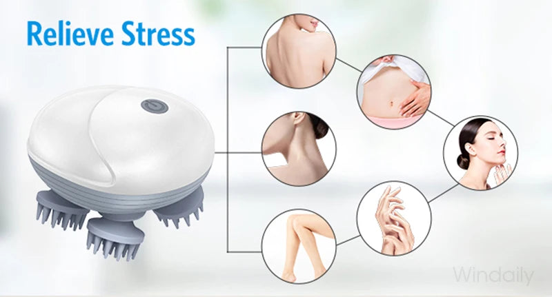 4D Electric Scalp Massager – Deep Relaxation Anywhere