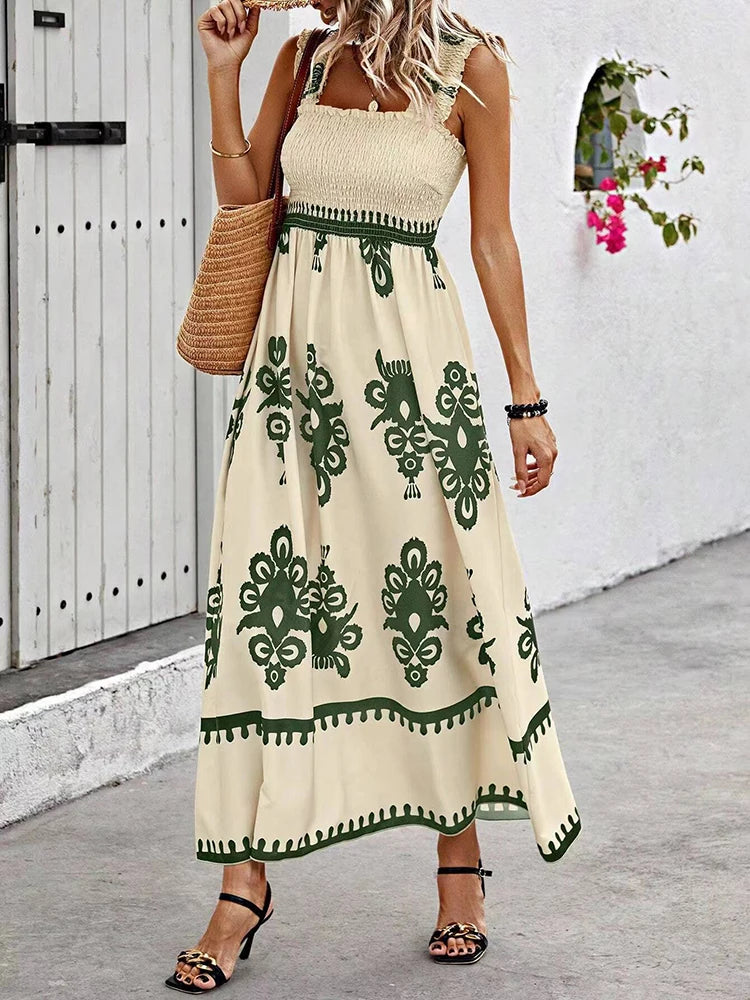 Women’s Beach Maxi Dress – Strapless & Empire Waist