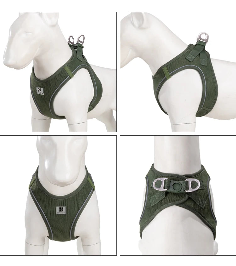 Nylon Reflective Dog Collar & Leash Set – Quick Release & Comfortable