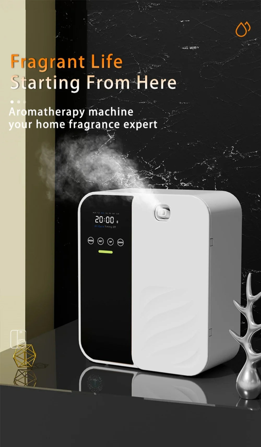 Electric Aroma Diffuser 500ml – Aromatherapy & Air Purifier for Home and Office