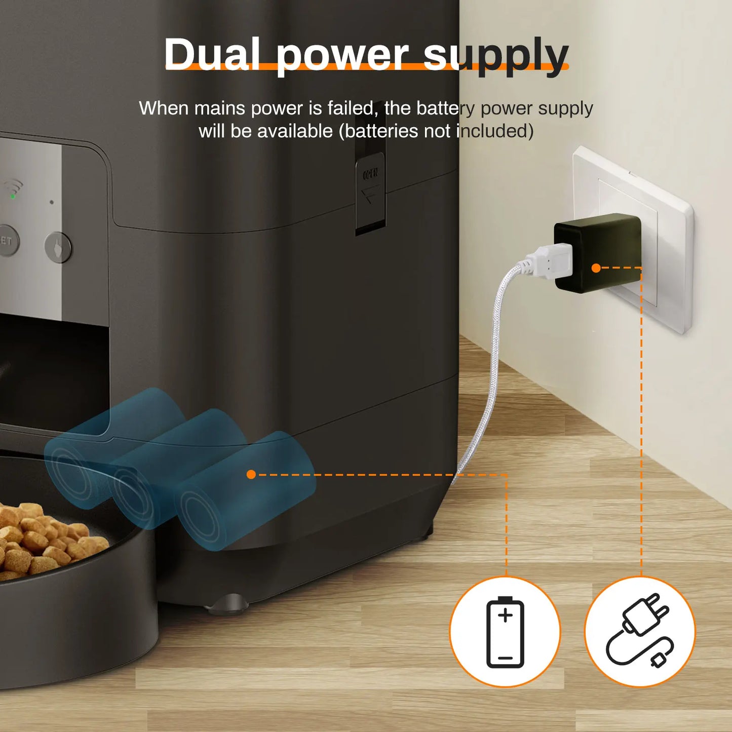 Automatic Cat Feeder with LCD Display – Portion Control & Timed Feeding