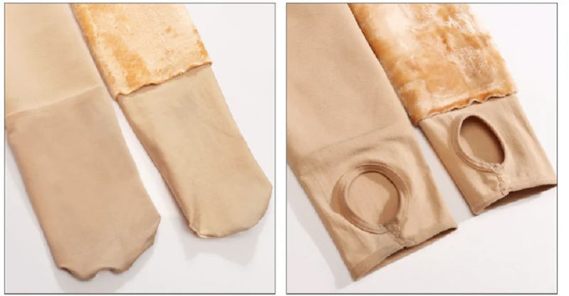 Women’s Solid Fleece-Lined Leggings – Polyester & Spandex