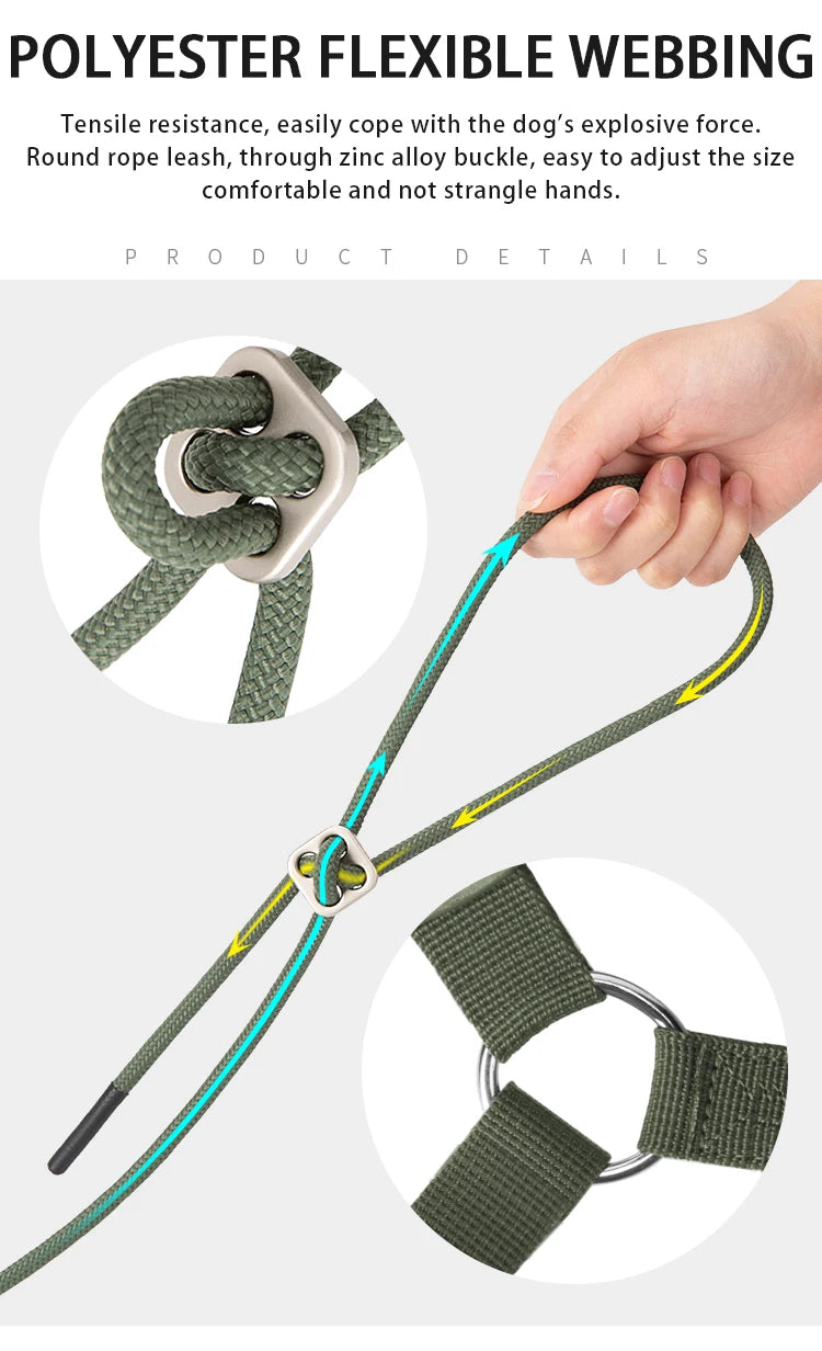 Nylon Reflective Dog Collar & Leash Set – Quick Release & Comfortable