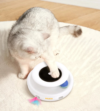 2-in-1 Cat Teaser Toy – Interactive Feather & Ball Fun