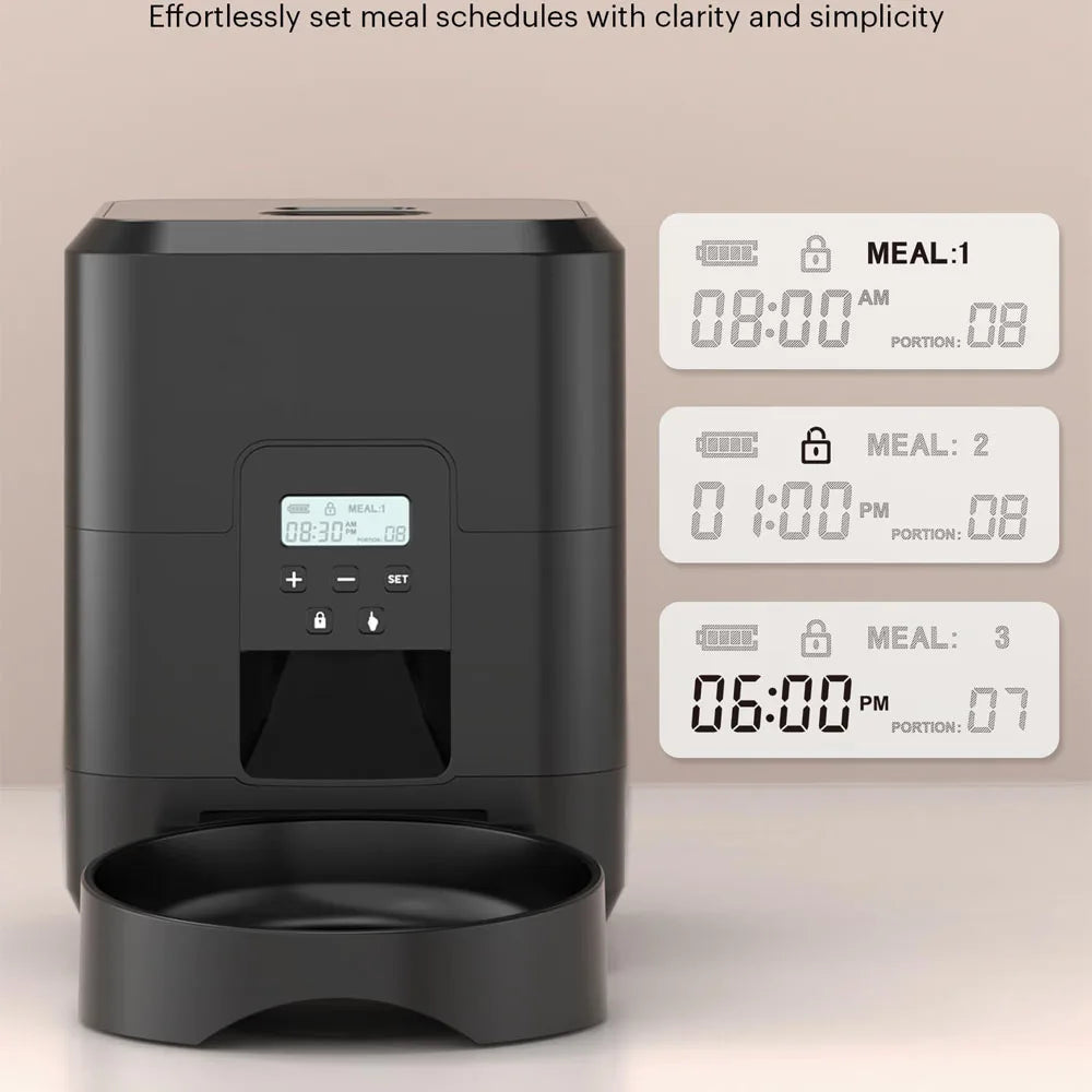 Automatic Cat Feeder with LCD Display – Portion Control & Timed Feeding
