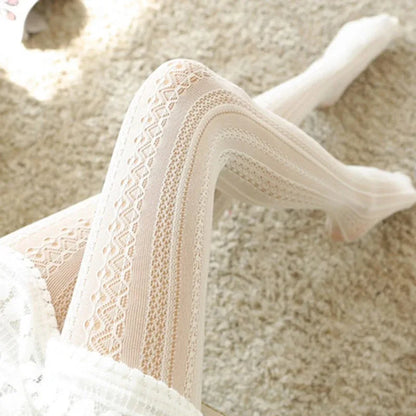 Women’s Geometric Knit Leggings – Standard Thickness