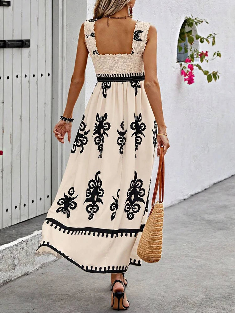 Women’s Beach Maxi Dress – Strapless & Empire Waist