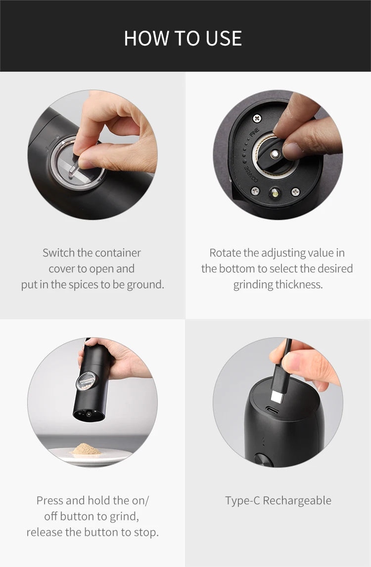 Metal Salt Pepper Grinder – Modern & Durable Design