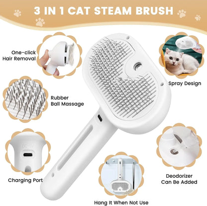 Stainless Steel Cat Grooming Comb – Gentle & Durable