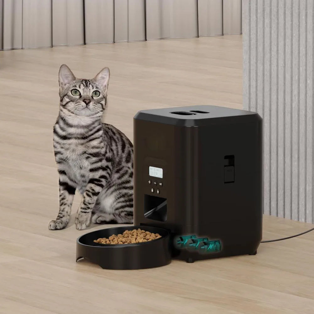 Automatic Cat Feeder with LCD Display – Portion Control & Timed Feeding