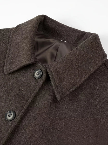 Women’s Casual Single-Breasted Jacket – Turn-Down Collar