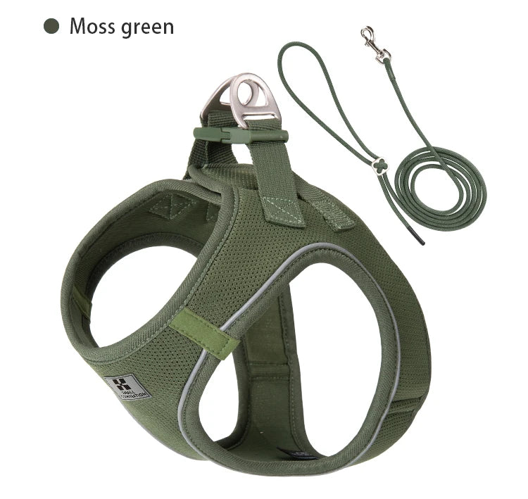 Nylon Reflective Dog Collar & Leash Set – Quick Release & Comfortable