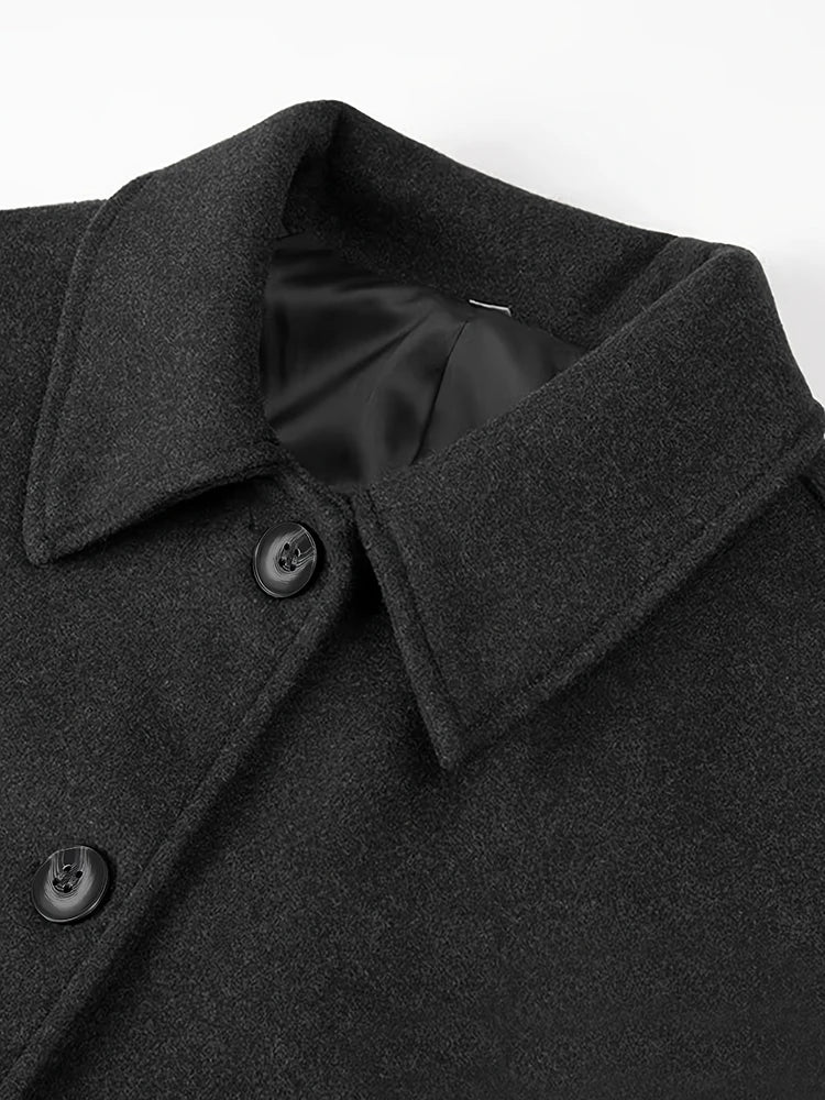 Women’s Casual Single-Breasted Jacket – Turn-Down Collar