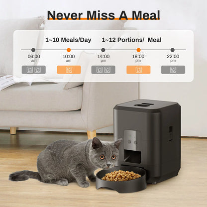 Automatic Cat Feeder with LCD Display – Portion Control & Timed Feeding