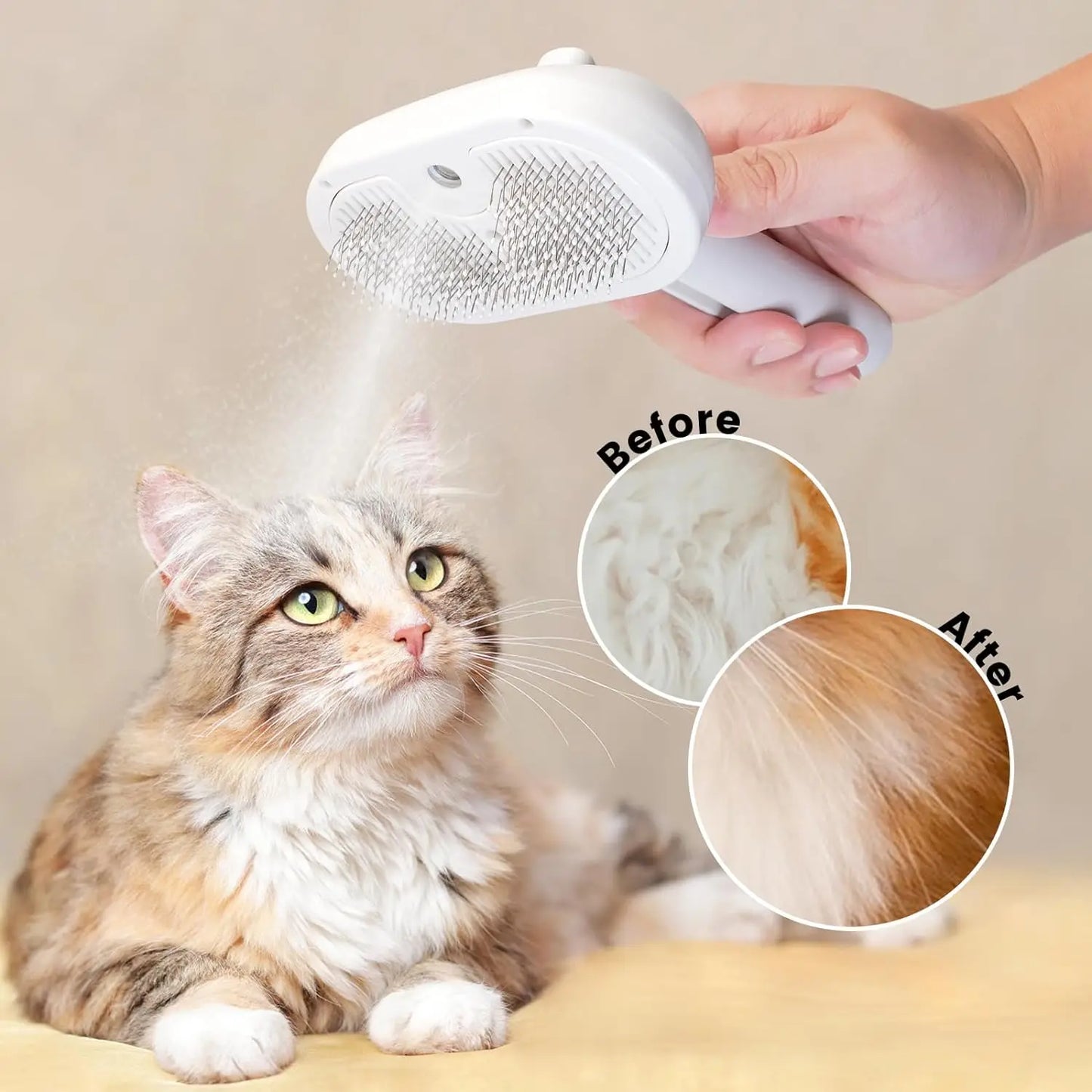 Stainless Steel Cat Grooming Comb – Gentle & Durable
