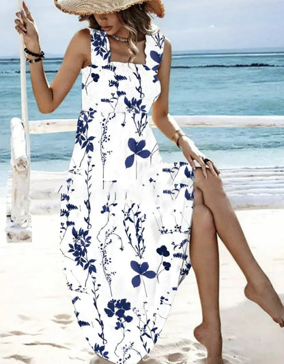 Women’s Beach Maxi Dress – Strapless & Empire Waist