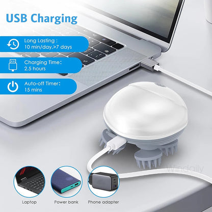 4D Electric Scalp Massager – Deep Relaxation Anywhere