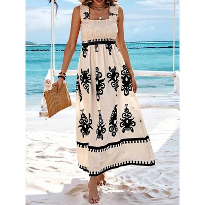 Women’s Beach Maxi Dress – Strapless & Empire Waist