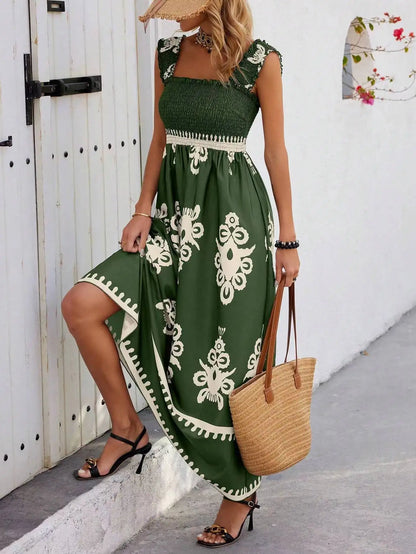 Women’s Beach Maxi Dress – Strapless & Empire Waist