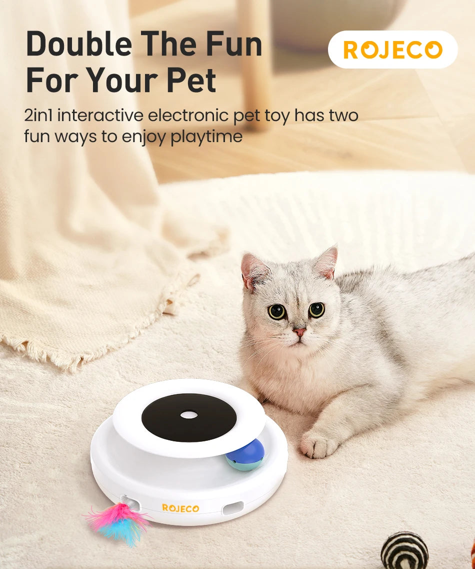 2-in-1 Cat Teaser Toy – Interactive Feather & Ball Fun