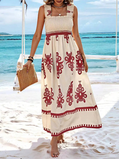 Women’s Beach Maxi Dress – Strapless & Empire Waist