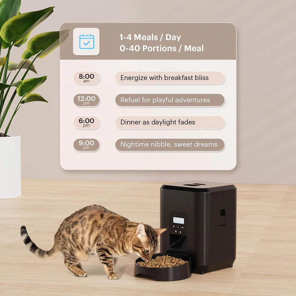 Automatic Cat Feeder with LCD Display – Portion Control & Timed Feeding