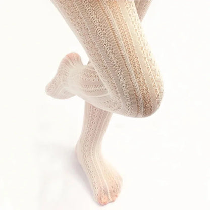 Women’s Geometric Knit Leggings – Standard Thickness