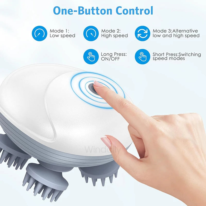 4D Electric Scalp Massager – Deep Relaxation Anywhere